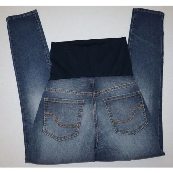 Signature by Levi Strauss Women's Sz S Blue Maternity Ankle Skinny Jeans - Picture 6 of 6